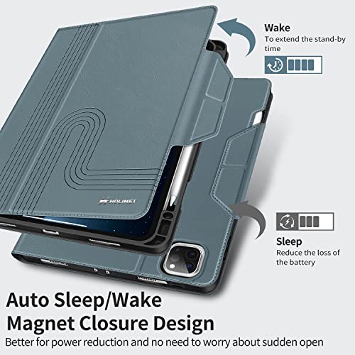 H HOLIMET Case for iPad Pro 12.9 2022 6th/5th/4th/3rd Generation with Pencil Holder Folio Shockproof Auto Sleep/Wake, Vegan Leather by H HOLIMET - Image 8