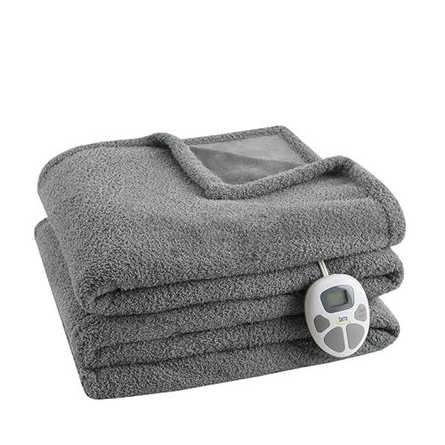 Serta Heated Blanket, Electric Twin Size Blanket,...