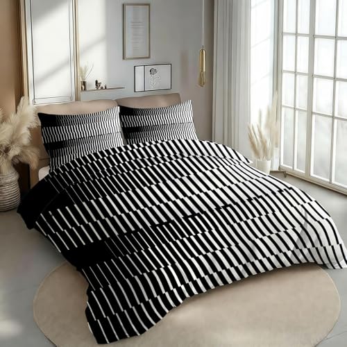 Housse de couette 200x200 géométrie moderne avec 2 taies d'oreiller - 4