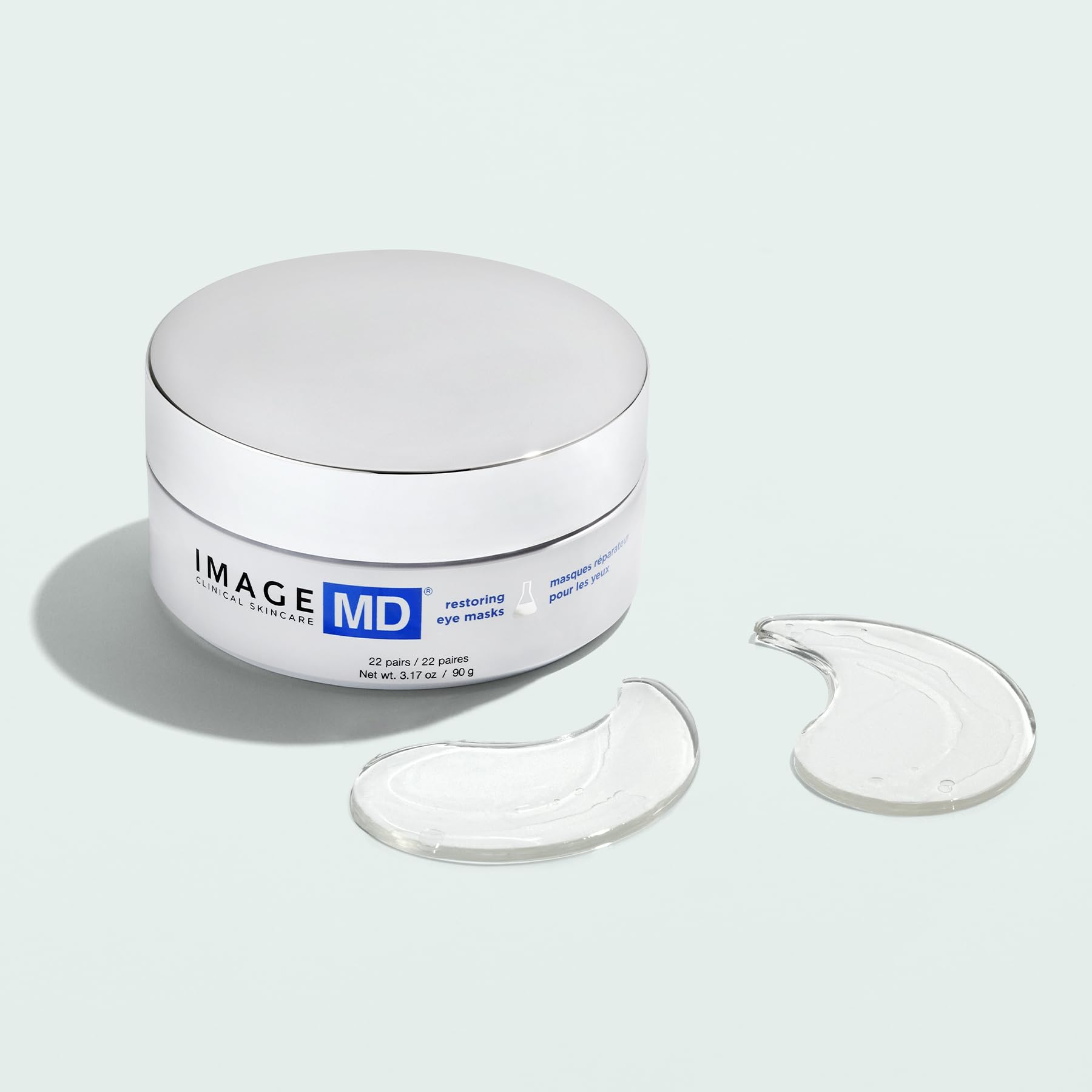 IMAGE Skincare, IMAGE MD Restoring Eye Masks, Hydrating Hydro-Gel Under Eye Masks, 3x Hyaluronic Acid Visibly Firms and Hydrates