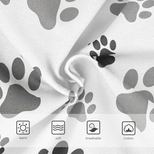 Dog Paw Prints White Kids Underwear, Toddler Briefs, Girls Cotton Underwear, 2–8 Years3