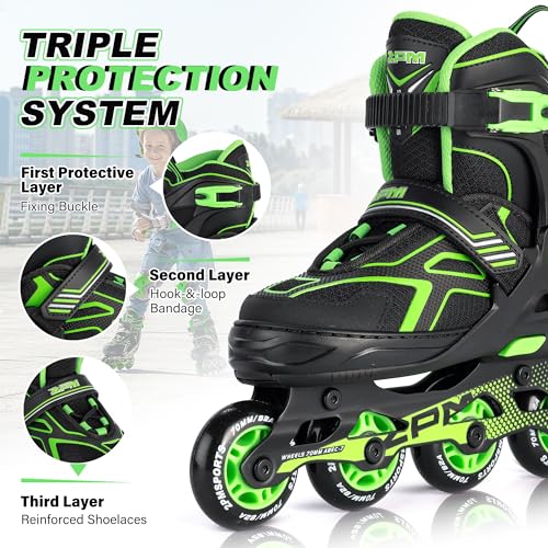 2Pm Sports ZQ2PM180102 Torinx Boys Adjustable Inline Skates, Fun Beginner Roller Skates For Kids thumb #4