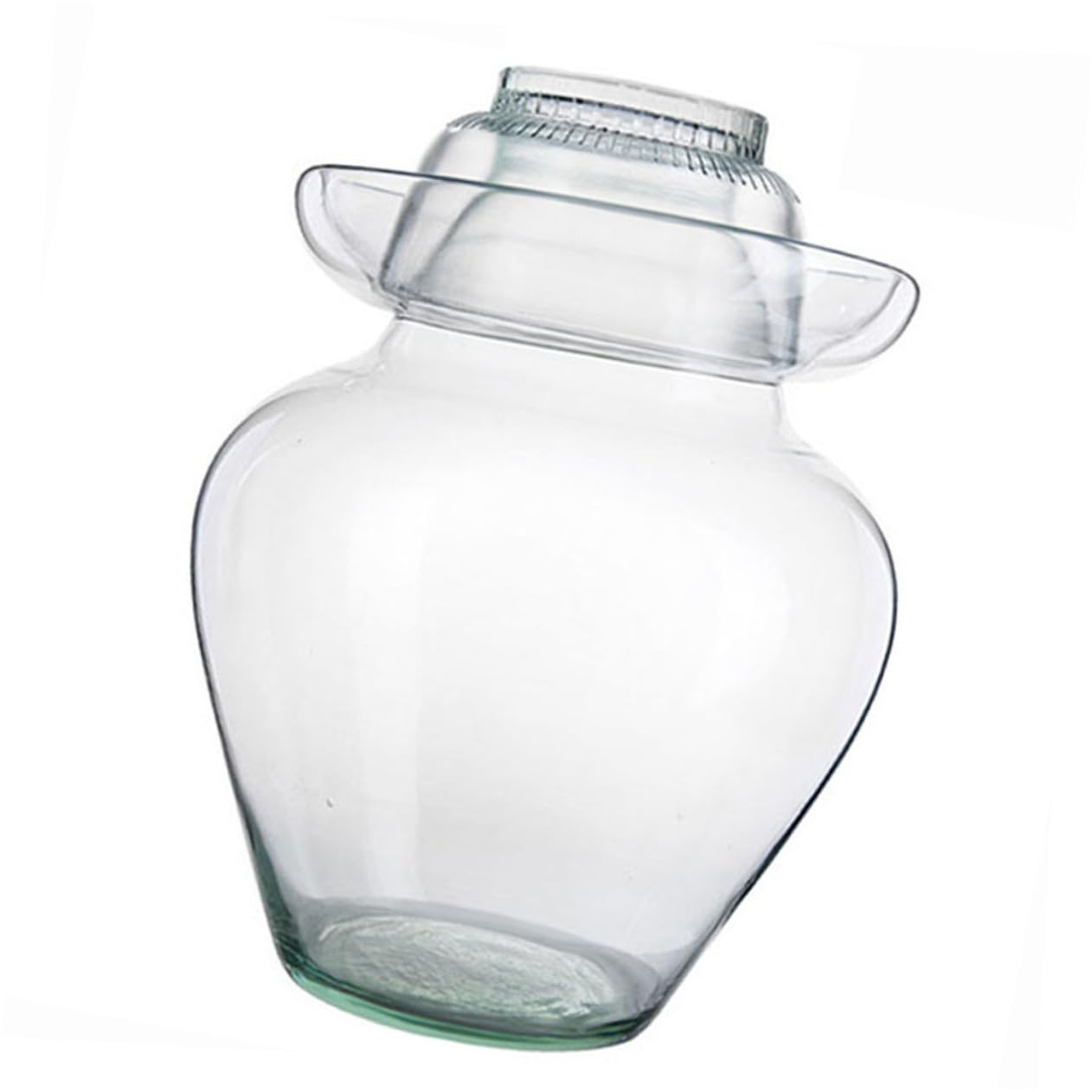 Tarro de Vidrio para Encurtidos de 10 Litros Tapa Hermética, Recipiente Transparente para Fermentación de Kimchi y Conservación de Alimentos en Cocina