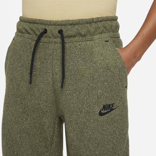 Nike Sportswear Tech Fleece Big Kids' (Boys') Winterized Pants (US, Alpha, Medium, Regular, Rough Green/Black)3