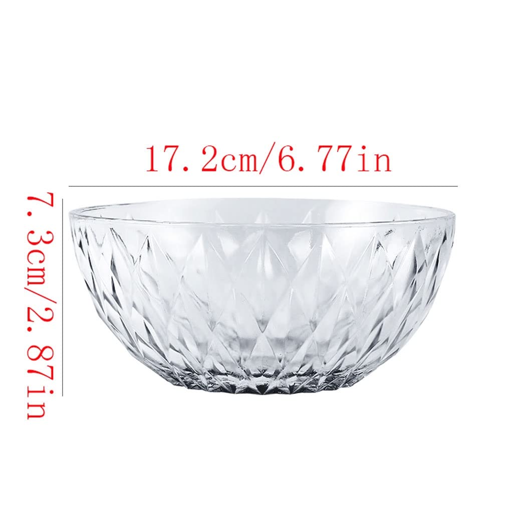 Tazón De Sopa Grande Para Ensaladeras Cuenco de cristal transparente for ensalada de verduras, cuenco for postres de frutas secas for el hogar, adecuado for frutas, sopas, pastas Cuencos Para Cocina C