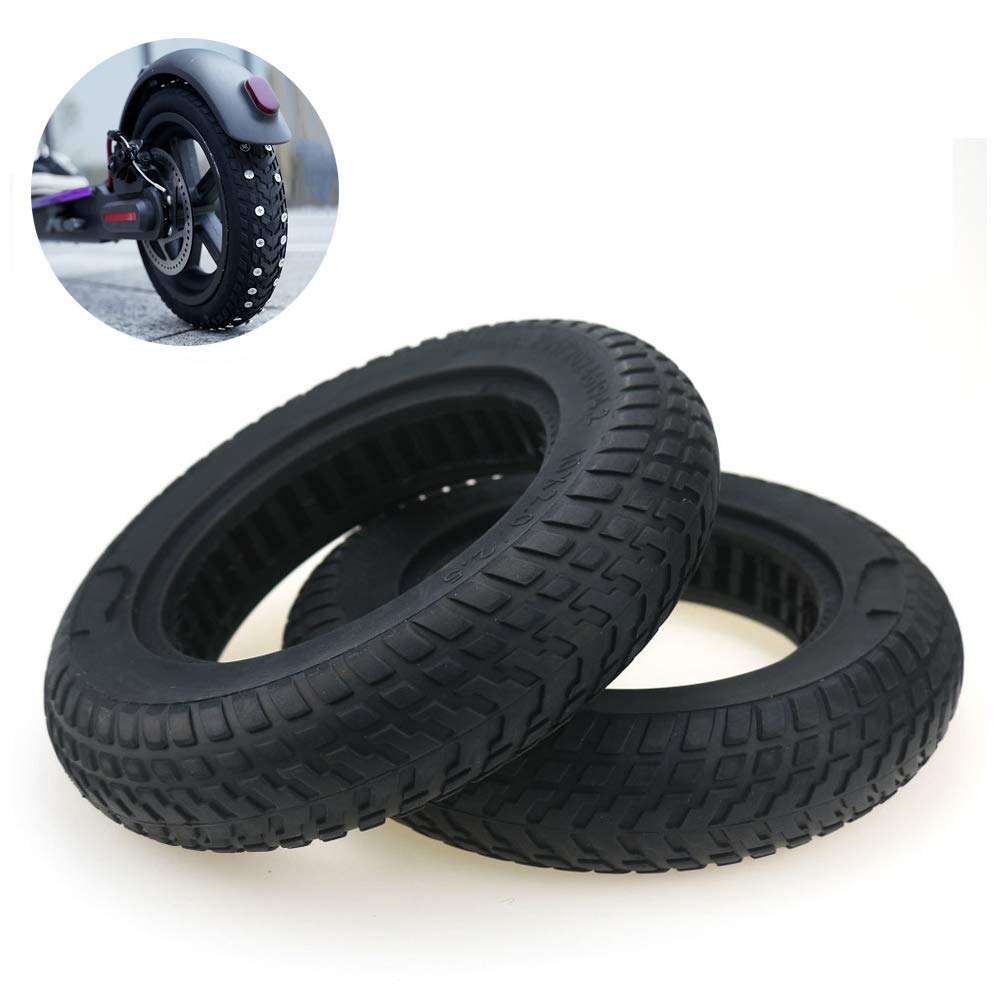 Ruote di ricambio per scooter Pneumatici per scooter elettrici, pneumatici solidi cavi da 10 pollici, pneumatici esterni ammortizzanti antiscivolo 10X2 2.125 2.25 2.5, senza camera d'aria, privi di go