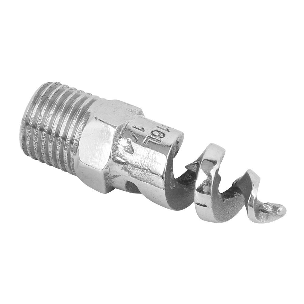 Anti Clogging Stainless Steel Male Thread Spiral Nozzle Compact Structure, Tangent Collisions for Maximum Flowing (G1/4 DN8)