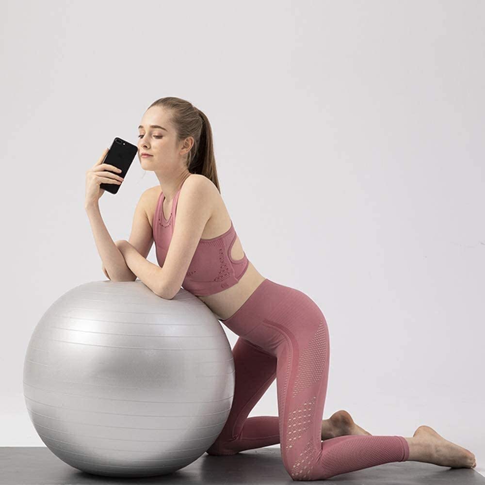 Piłka do fitnessu Piłka do jogi Piłka do pilatesu Piłka porodowa Odchudzanie Kształtowanie fizjoterapii Wspomagana piłka treningowa równowagi urodzenia(Purple,55cm)