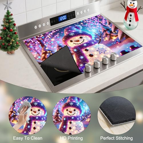 Image of Nuxovilar Cute Snowman Stove Cover Diatom Mud 28.35x20.47 In