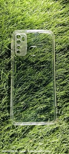 Image of COVERBLACK Soft Rubber Silicon Clear Back Cover Compatible Model for Infinix Hot 9 Pro - Transparent