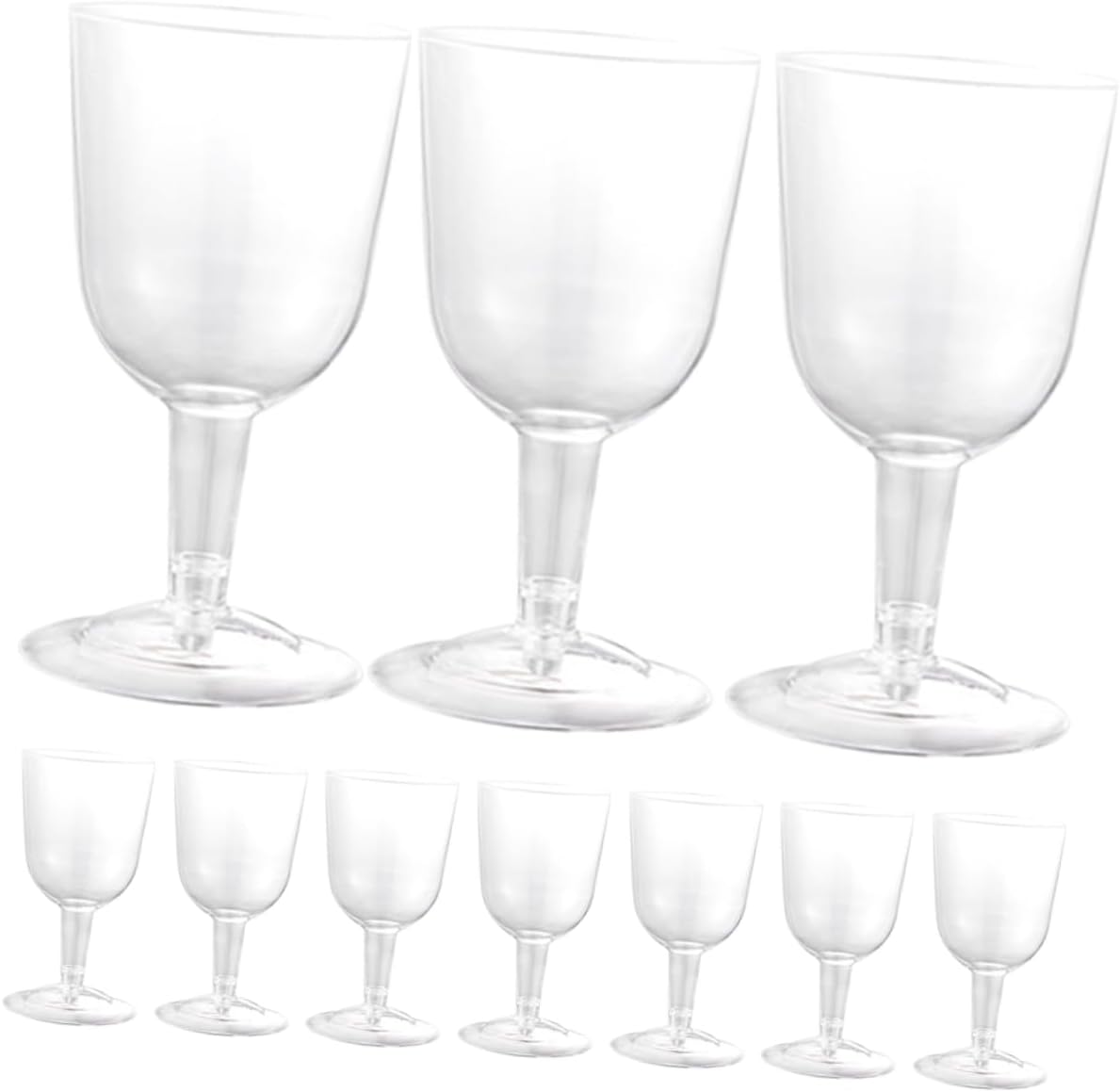 48pcs Plastic Wine Goblets Clear Reusable Cocktail Cups Unbreakable Drinkware for Parties Weddings and Restaurants Lightweight and Portable