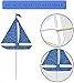 24 Pcs Nautical Theme Glitter Cupcake Picks Cupcake Toppers Food Fruit Picks for Decoration Party Favors