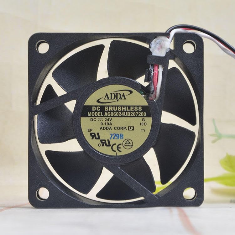 NZNYDNL ADDA AG06024UB207200 DC24V 0.19A 6015 6cm 3-wire chassis inverter fan