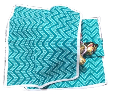 Krishna Collection Hub Presents Bedsheets for Laddu Gopal Ji, Thakur Ji, and Bal Gopal Ji Featuring Random Colors and Designs (Size 4-6)