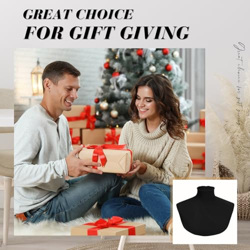 Image of Cutecrop Turtleneck Dickey Extra Large Fake Collar Detachable Dickey Collar Half Mock Turtleneck for Men Women