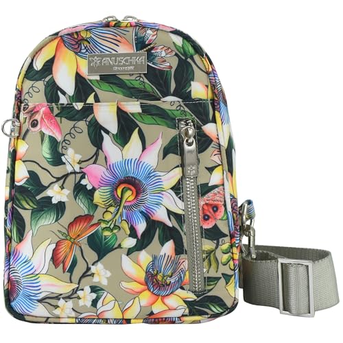 Anuschka Wanderlust Luxe Fabric Collection Women's Vegan RFID Blocking Sling Bag