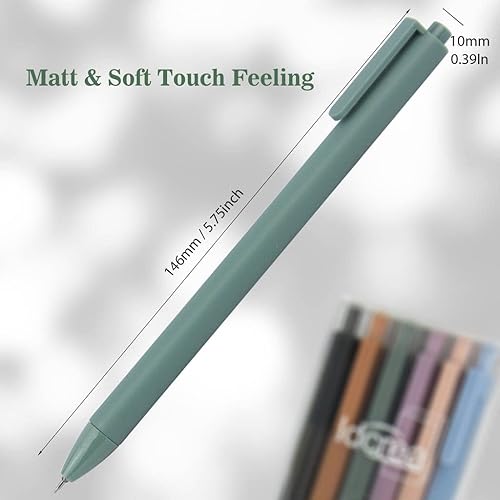 Miniatura 2 de Bolígrafos de gel de 0.020 in de punta fina de aguja negra japonesa, sin sangrado para escribir notas y tomar notas, color verde, paquete de 12