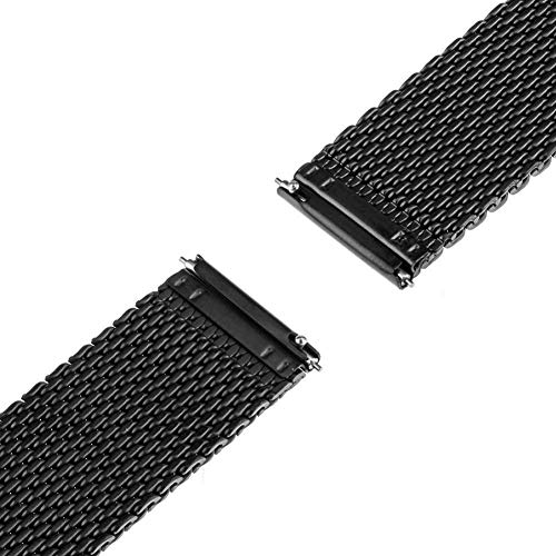 Sangle de montre 20mm en maille acier inoxydable argenté pour poignet