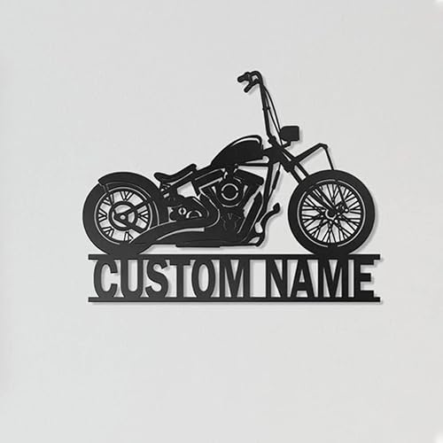 Miniatura 7 de IZI POD Arte de pared de metal personalizado para motocicleta, letrero personalizado con nombre de familia, decoración de pared con nombre de Diseño