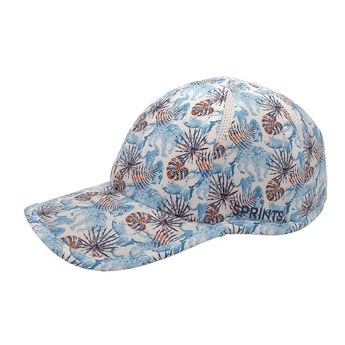 Sprints Race Day Performance Laufkappe, leicht, schnell trocknend, Sportmütze, Einheitsgröße, Unisex, Acid Jags Weiß, Einheitsgröße