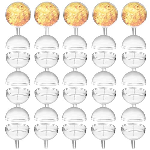 PartyKindom Chocolate Holder for Bouquet: 80pcs Clear Lollipop Case, Plastic Flower Holder for Christmas, Birthday, Wedding, Valentine's Day