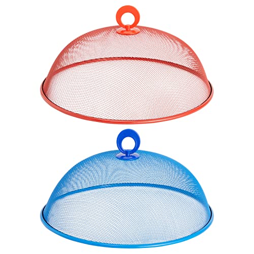 4 Pack Metal Mesh Food Tent, Outdoor Plate Serving Covers (4 Colors, 11 In) #TOP3