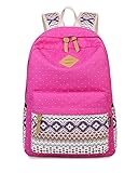 rucksack elefanten muster Kapazität:20-35 Liter Minetom Schulrucksack Schulranzen Tupfen Muster Schultasche Rucksack Freizeitrucksack Daypacks Backpack Mädchen Damen Rosa One Size