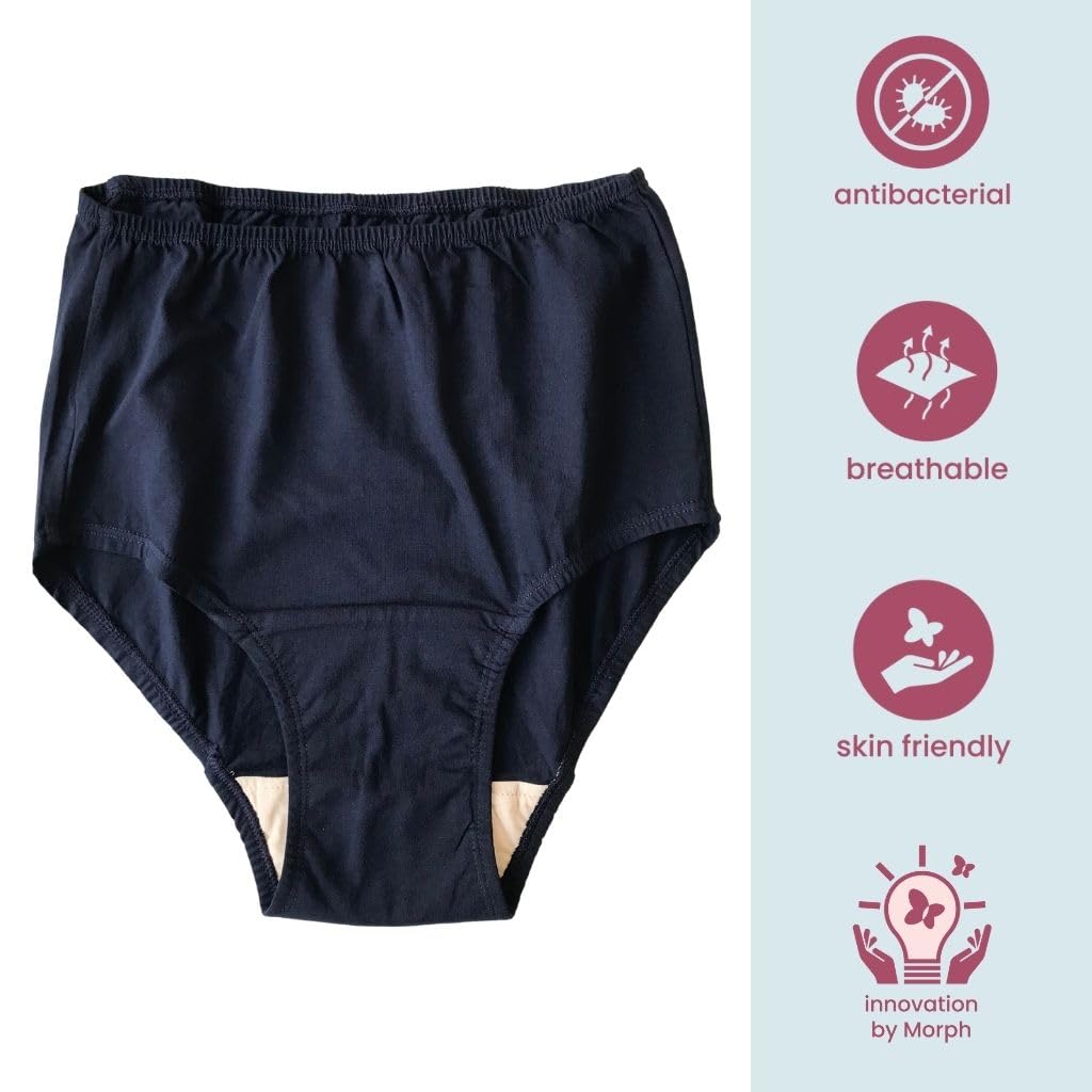 Morph Maternity Underwear Over Bump | Hygiene Anti-Bacterial, Anti-Microbial & Moisture Wicking Crotch | Full Coverage | Soft Comfy Cotton | Pack of 1 7 515yBVQmUIL. SL1024