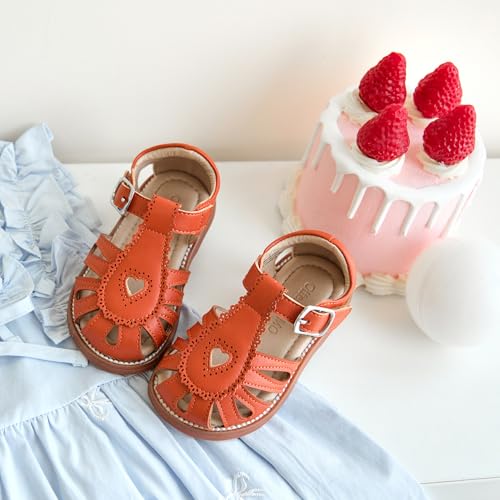 Image of Otter MOMO Girls Open Toe Princess Flat Sandals with Comfort Sole Summer Sandals