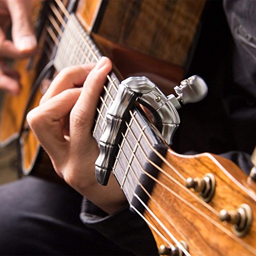 LHKJ Capodastre Guitare, Alliage de Zinc Léger Capo pour Guitare Acoustique/électrique, Uklélé, Banjo (Argent) - Les Beatles, Paul McCartney, John Lennon, RIngo Starr, George Harrison LHKJ Capodastre Guitare, Alliage de Zinc Léger Capo pour Guitare Acoustique/électrique, Uklélé, Banjo (Argent) – Image 6