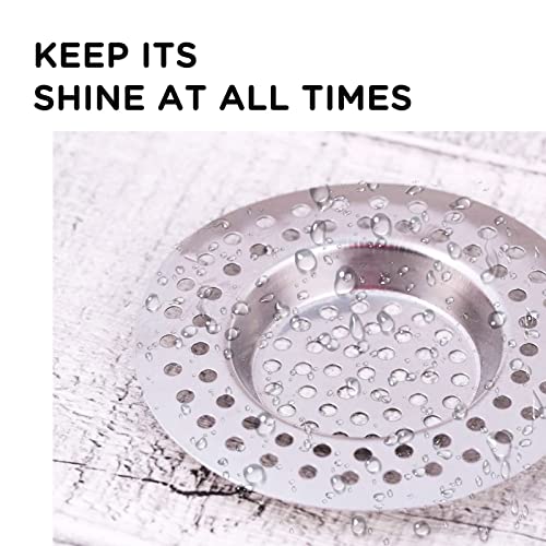 2 Stück Küche Badezimmer Waschbecken Sieb, Edelstahl Abflussfilter, Badewanne Abflussschutz, Dusche Abflussdeckel Haarfall Vanger Stopper Plug, 7,5 cm Außendurchmesser
