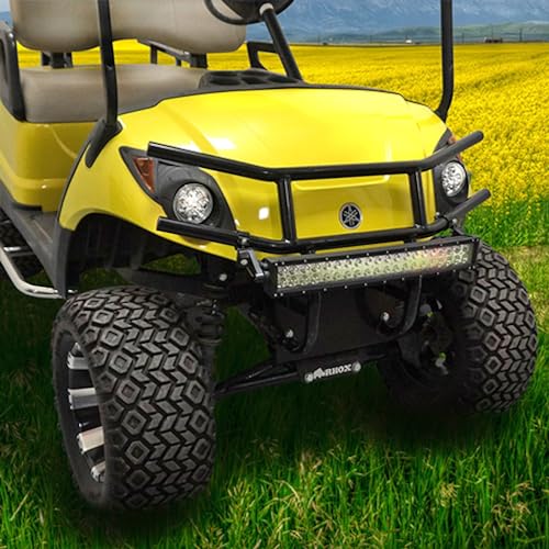 Image of Red Hawk BG-123 Brush Guard Compatible with /Replacement for Yamaha Drive Front Black Powder Coat Steel Golf Carts