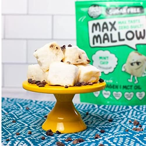 Miniatura 6 de Know Brainer Max Mallow Mint Chip - Malvaviscos sin culpa y sin azúcar - Bajo en carbohidratos, cero grasas, sin gluten y cetogénico - Malvavisco