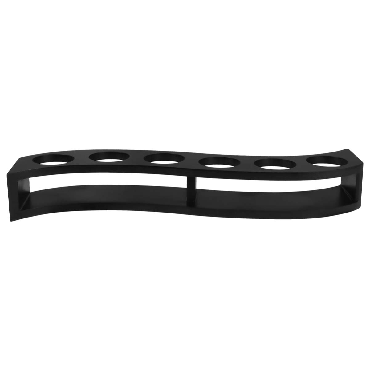 Hemoton Wooden Shot Glass Holder 6 Thick Base S Shape Shot Rack ray for Whiskey Vodka Cocktail Party Bar Nightclub