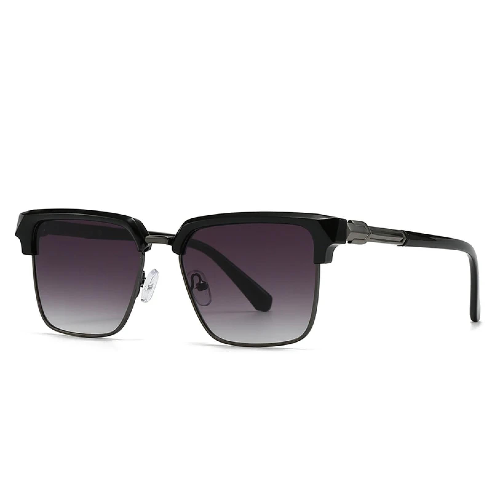 Lunettes de soleil pour hommes gris dégradé tendance mode - 7