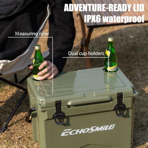 Image of EchoSmile 25 /30 /35 /40 /60 /75 Quart Rotomolded Cooler, Built to Stand up to The Rigors of The Journey
