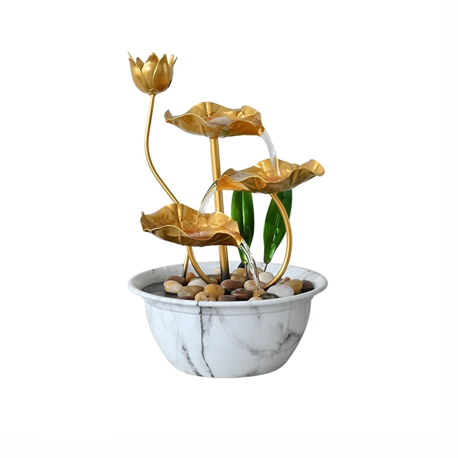 Fontaine à eau de bureau TUSUOD blanche avec circulation pour ornements feng shui