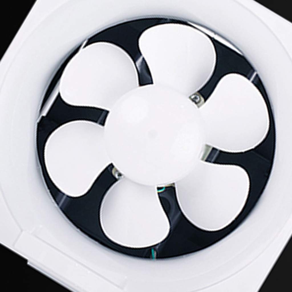 Aspiratore con persiane Bianche, Bagno di casa, Toilette, Cucina, Ventilatore a Basso Rumore, Montato a Parete, aspiratore per Tubi (Dimensioni: 290 * 290MM) (235 * 235MM)