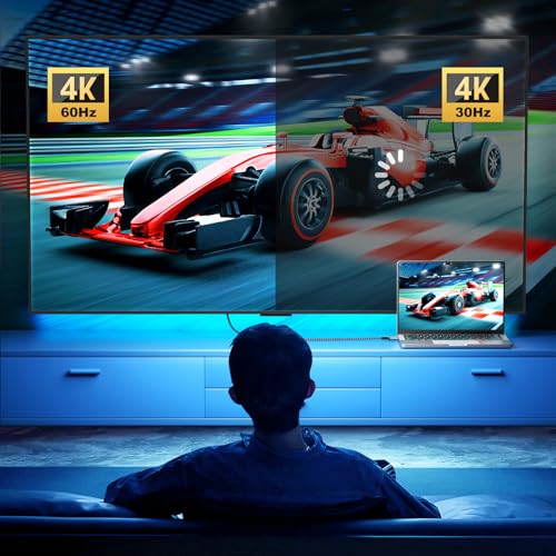 Image of LDLrui DisplayPort to Mini HDMI Cable 5FT,UHD 3840P /4K@60Hz DP to Mini HDMI Uni-Directional Cord (Nylon - Bend Resistant) for Desktop, Laptop, Portable Monitor,AMD, NVIDIA, ARZOPA, Projector,Mini PC