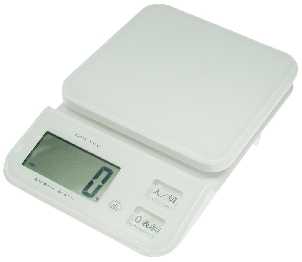 Báscula DRETEC Crystal White con diseño japonés minimalista 2