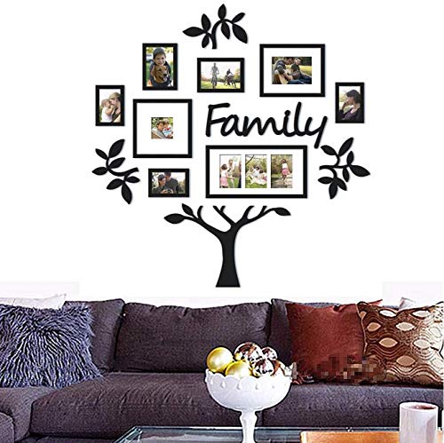 Diy 3D acrílico pegatinas de pared marco de fotos extraíble árbol calcomanías de pared carteles pegatinas de pared flor mural arte imagen decoración del hogar 119 * 117 cm