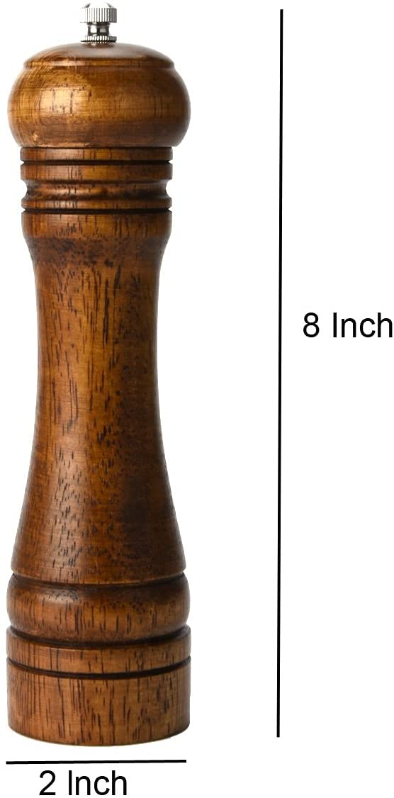 Crestware Wood Pepper Mill, 12-Inch, Silver