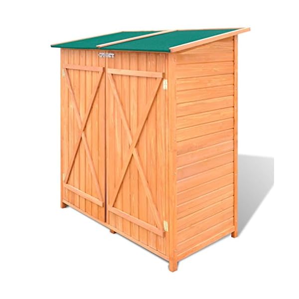 Xingshuoonline Outdoor Lagerschuppen Holzschuppen Gartengeräte Schuppen Lagerraum Großer Gartenhaus Schutz vor…