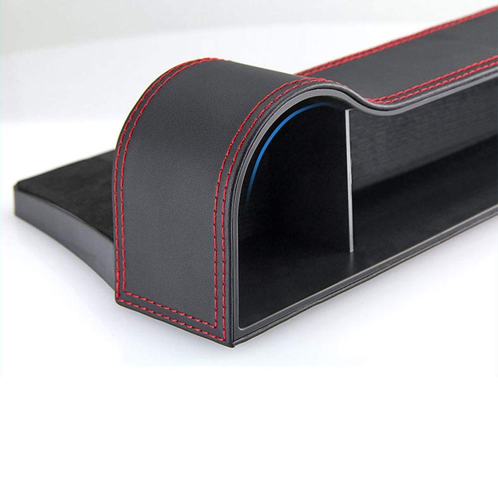 Car Storage Box Organizer Car Seat Gap PU Leather Case Seat Side Slit Container for Wallet Phone Coins Cigarette Key,Multifunctional Car Seat Storage Box