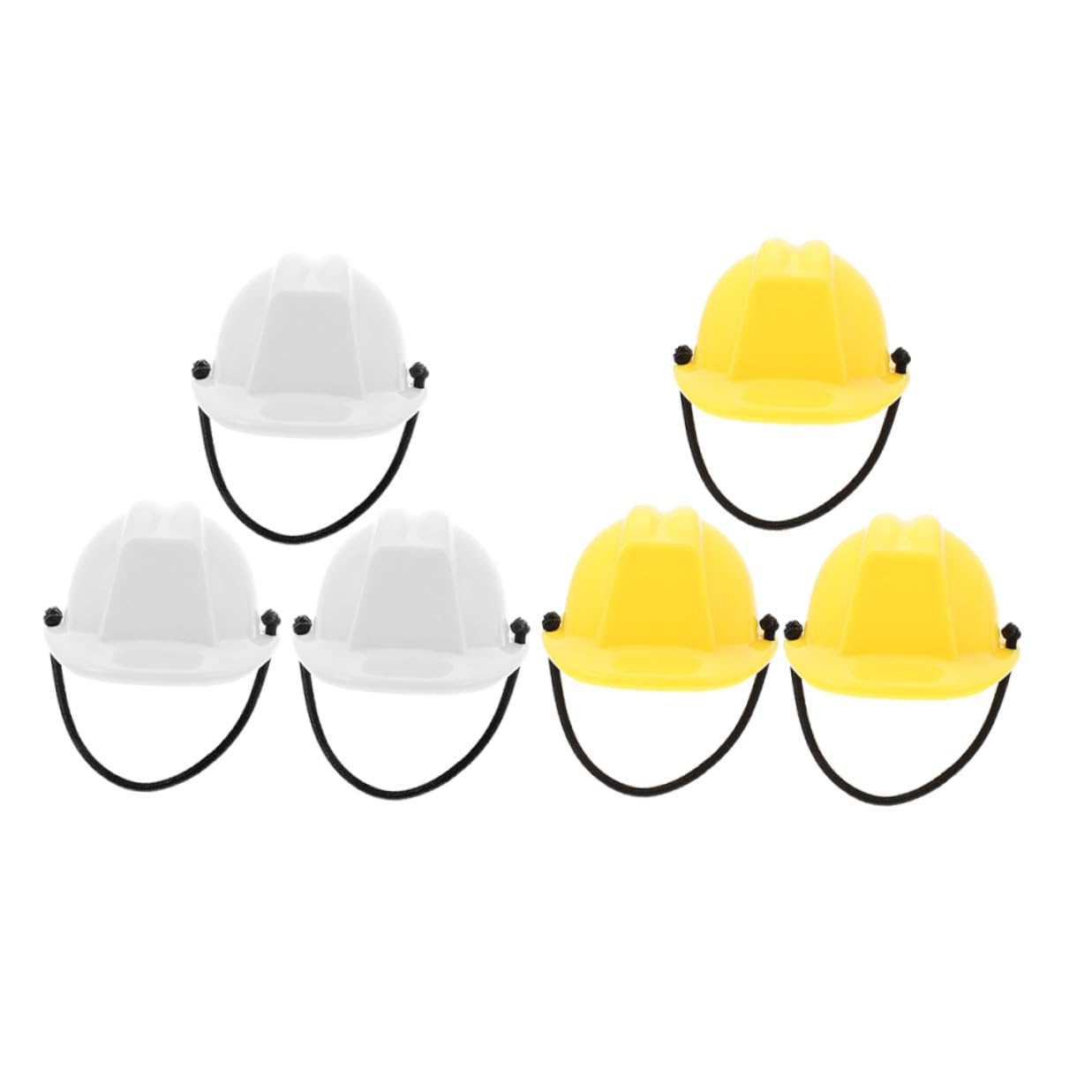 Abaodam 6 Piezas de Mini Casco de Seguridad para Muñecas en Plástico, Réplica Pequeña para Juegos Imaginativos y Actividades al Aire Libre