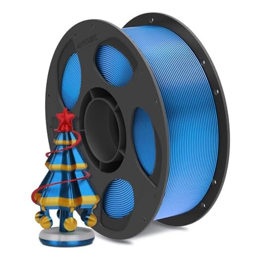 ⚡ ANYCUBIC Silk Filament, Clog-Free Shiny 3D Printer PLA Filament 1.75mm Dimensional Accuracy +/- 0.02mm, 1KG Reusable Spool (2.2 lbs), Silk Blue