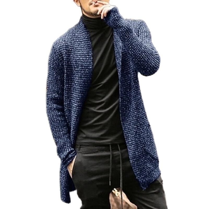 Men's Cardigan Sweaters Lightweight Shawl Long Cardigan Sweater Mens Open Front Knit Long Cardigans