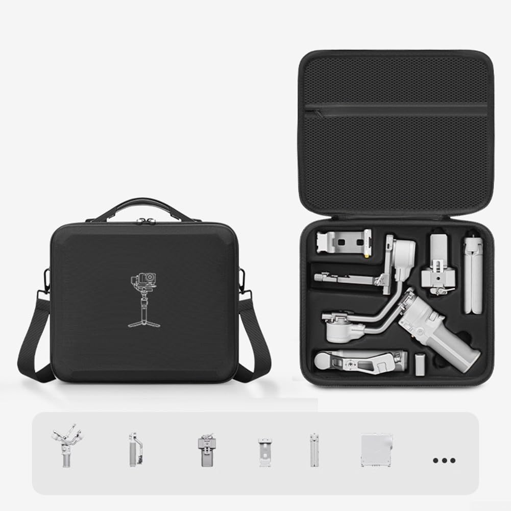 Custodia Protettiva per DJI per rs4 per mini in Sintetica, Valigetta all'Acqua per Stabilizzatore, Case da Viaggio o Nero 35cm(Black)