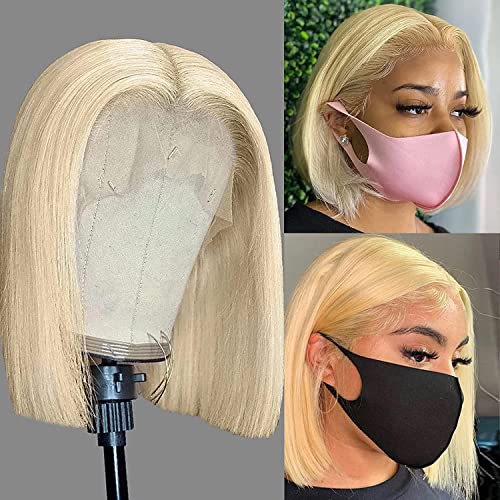 SUPERLOOK 13x4 Bob Wig Human Hair (8inch, T Part 613 Bob)