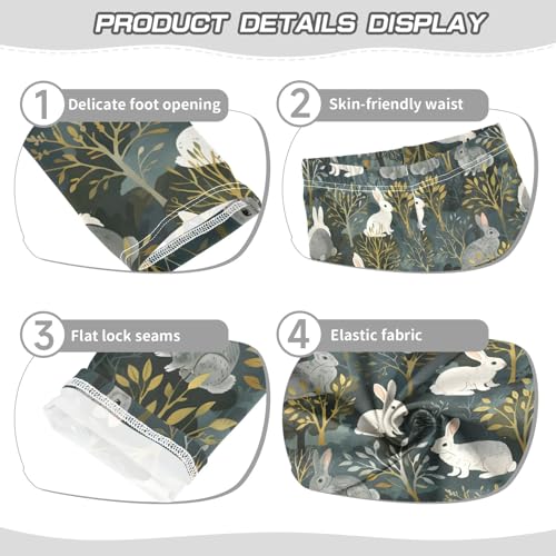 Cute Rabbit Tree Girls Leggings Athletic Pants Tights Stretch Bottom3